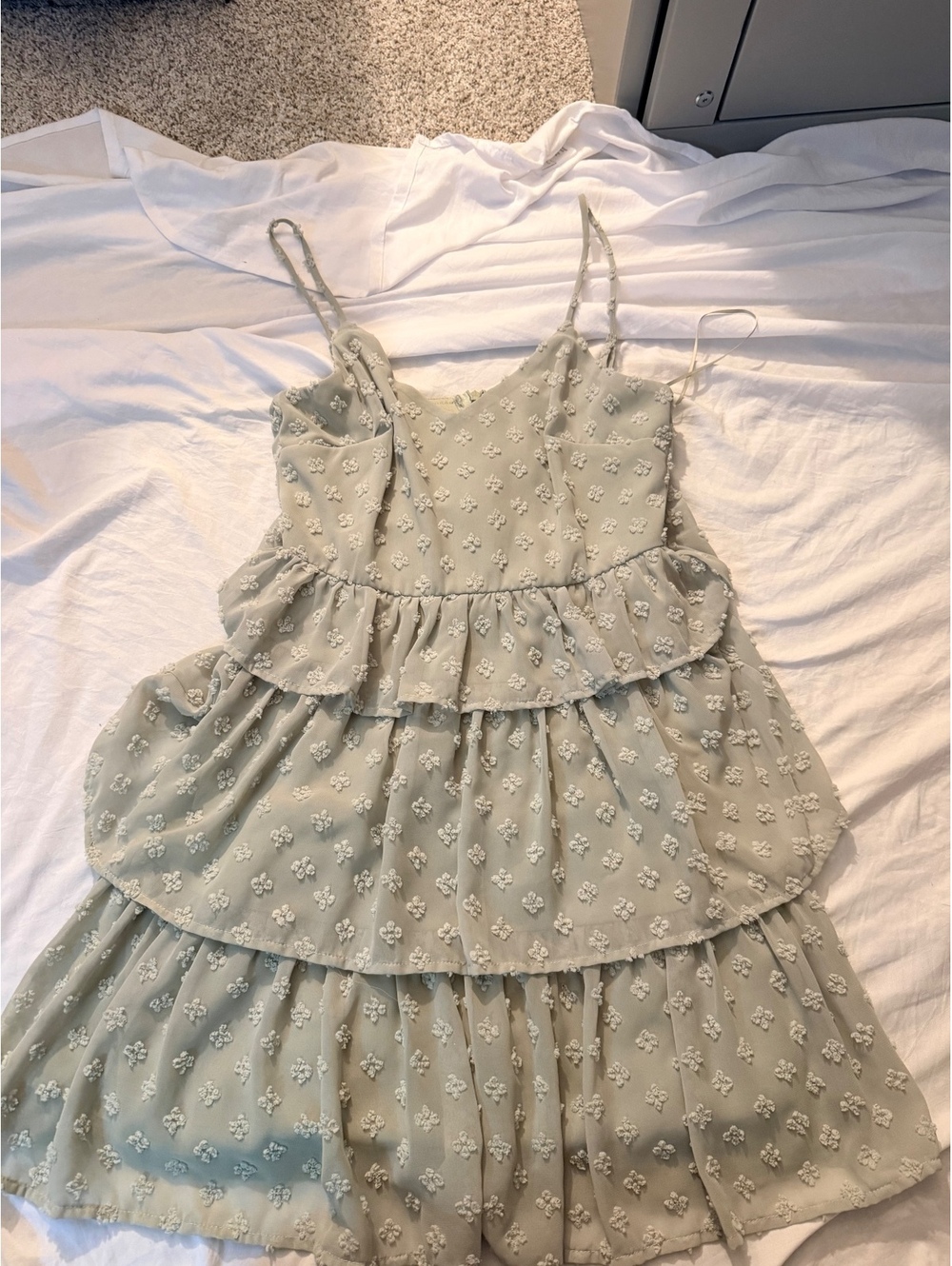 Altar’d state Floral Tiered Ruffle Dress with Spaghetti Straps